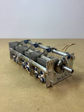 Hammarlund Sc8166a Vintage 3-gang Air Variable Capacitor W 3/4 Inch Shaft