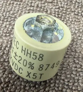 500pf High Energy Corp. Hh58 Ceramic Doorknob Hv Transmitting Capacitor 5kv 5000v Nos Hec