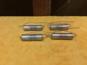 Cq5a1 Hopkins Vintage Pio Capacitors. Four 4 .22 F 200v Tested Uk Audio Tube Amp