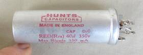 Hunts Kd-453g 40/20/10 Uf 350v Electrolytic Capacitor Made In England Tested
