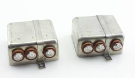 Industrial Cond Corp 7947 Nos Matched Pair .25uf .5uf 400v Dc Capacitors Tested 1967