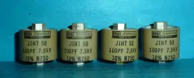 J1ht50 Itt Jennings Doorknob Capacitors 100pf 7.5kv N750 4pcs