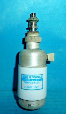 Jennings Cadd-30-0115 Itt/jennings Ceramic Vacuum Variable Capacitor 3-30pf 15kv