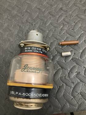 Jennings Uslpa-500-5de1089 Radio Vacuum Variable Capacitor 500pf 5kv From Collins 490t-3