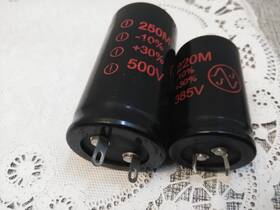 Jj Electronics Te-030 New 385v 220 F And 500v 220uf Electrolytic Capacitor 2pk