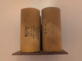045-001337 Mallory 4 90 Mfd 500v Paper Electrolytic Capacitors
