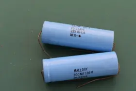 20-84488 Mallory Nos 500uf 180 Vdc Audio Receiver Amplifier Electrolytic Filter Capacitor