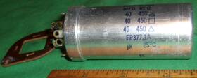 Mallory 377.1a Fp 3-section Can 40-40-40uf 450-450-450vdc Clean Lugs 85c