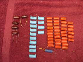 Mallory 6ps-p10 Huge Lot .1 600v Brown Orange Blue Drop Capacitor Cde Sprague
