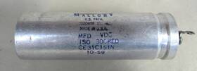 Mallory Ce31c151n 150 Uf 300v Electrolytic Capacitor Tested