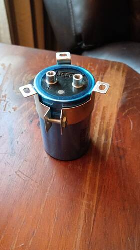 Mallory Cgs652u050v3c Vintage Capacitor 6500mfd 50vdc Pos 85c Cgs652uo50v3c Max Surge 65vdc