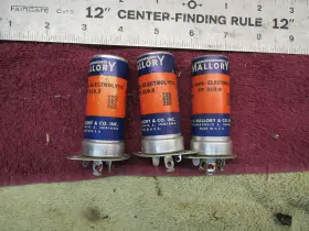 Fp-319.8 Mallory Fp-319-8 3 Paper Label Can-electrolytic Capacitor 20/20/20 Mfd Uf 250v
