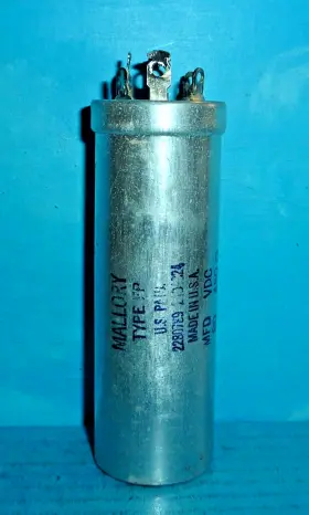 Fp-378 Mallory Electrolytic Can Capacitor 80/40/20uf 450vdc 80/40/20mfd 450v