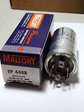 Mallory Fp-444a Vintage Nos Electrolytic Can Capacitor Fp 444a 20-20-20-20uf 450vdc