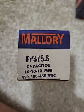 Mallory Fp375.8 Nos Electrolytic Capacitor 10-10-10 Mfd 450-450-450 Vdc