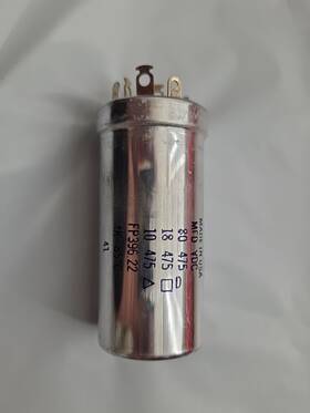 Mallory Fp396.22 Nos Fp370a Electrolytic Capacitor 475-475-475 Vdc 80-18-10mfd