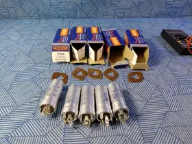 Fp399b Mallory Lot Of 5 Nos Can Capacitors 20/10/100uf 500/500/50v