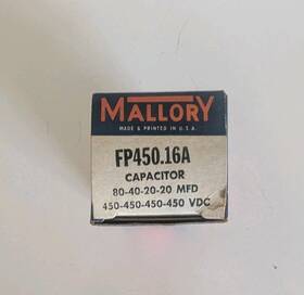 Mallory Fp450.16a Fp450.26a Electrolytic Capacitor 80-40-20-20 Mfd 450-450-450-450 Vdc