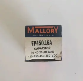 450-450-450-450 Mallory Fp450.16a Fp450.26a Electrolytic Capacitor 80-40-20-20 Mfd Vdc