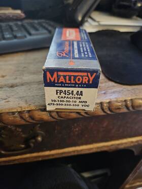 Mallory Fp454-4a Vintage Nos Capacitor Fp454.4a 10-130-20-10 Mfd 475-350-350-350
