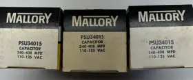 Psu34015 Mallory - Capacitor 340-408 Mfd 110-125 Vac -new Old Stock