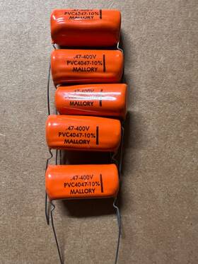 Mallory Pvc4047 5pcs Of 0.47uf 400v Orange Drop Capacitor