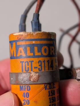Mallory Tct-3114 Vintage Capacitor Made In Usa