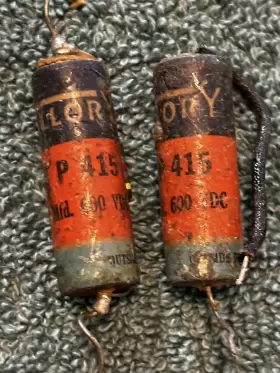 Tp-415 Mallory Vintage Capacitor Orange Paper Amplifier Tested .05 Mfd 600v Dc