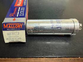 Mallory Wp-447.7 4 Sect Electrolytic Can Capacitor Nos 40-40-40-40 Mfd 450 Vdc