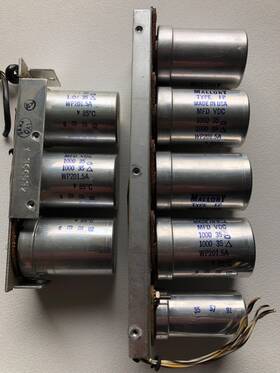 Mallory Wp201.5a Lot Of 7 Type Fp Can Capacitors