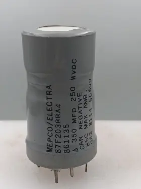 861135 Mepco Capacitor 350 Mfd 250 Wvdc Serious Tubes U183