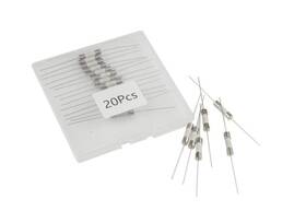 Mflamo 797442681347 5x20mm/0.2 Inch X0.79 Ceramic Axial Lead Slow-blow Fuse 20pcs T1a 1a
