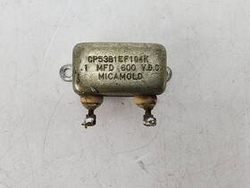 Micamold Cp53b1ef104k Vintage Capacitor 0.1 Mfd 600 Vdc