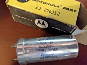 23-876312 Motorola Nos Brand Electrolytic Capacitor Type Fp 150 Uf Mfd 350 Vdc