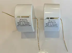 Mesgo-33 Mundorf Pair Mcap Evo Silver-gold Oil Capacitor 33 Uf 33.0 450vdc