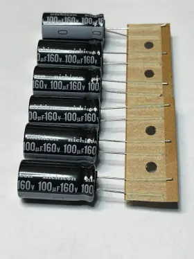 Pb-44 Nichicon 100/160 New - 6- Pcs Vz 100uf 160v Electrolytic Capacitors