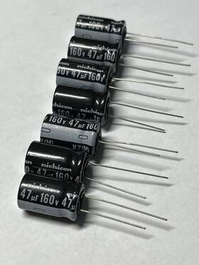 Nichicon 47/160 New - 7 Pcs Vz 47uf 160v Electrolytic Capacitors Pb-41