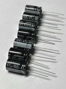 Pb-41 Nichicon 47/160 New - 7 Pcs Vz 47uf 160v Electrolytic Capacitors