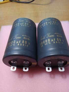 Nichicon Lkg1k103mkz Lkg Gold Capacitors 10 000 Mfd 80 Volts Amplifier Pwr Supply