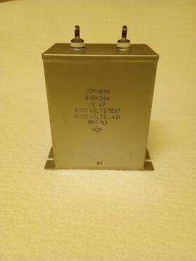 Ntk Bibh106k Vintage Oil Filled Capacitor 10uf 4000v Test