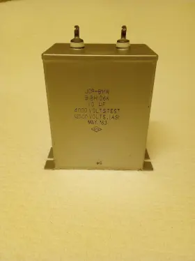 Bibh106k Ntk Vintage Oil Filled Capacitor 10uf 4000v Test