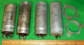 30-2078-x Philco 4 Vintage Can Filter Capacitors And Brackets 1940s