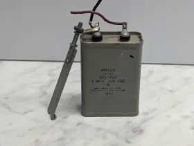 305-1837 Philco Vintage Oil Filled Capacitor 4uf 600vdc Tube Radio Filter Cap