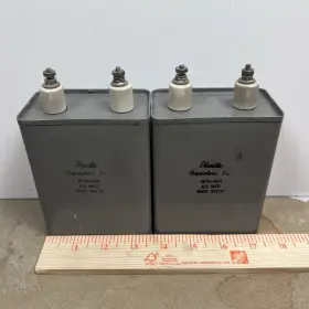 Ep30-405 Plastic Capacitors 4 F 3000vdc Oil Filled Capacitor Model Lot Of 2