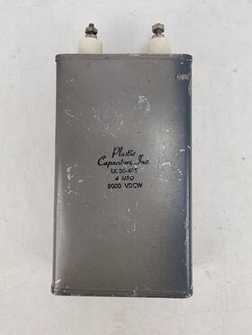 Plastic Capacitors Inc Lk-30-405 Vintage 4 Mfd 3000 Vdc 4uf #2