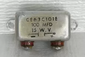 Ce63c101e Pyramid Vintage 100uf 15wv Bathtub Oil Capacitor