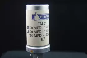 Tm-21 Pyramid One Nos Nib 20 / 100 Uf Electrolytic Filter Can Capacitor