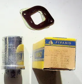 Tmo-124 Pyramid Vintage Electronic Capacitor 50 Mfd 150 Wvdc As-is Nos