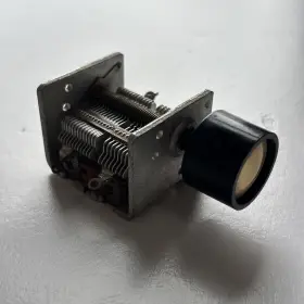 E-75-r1-351 Radio Condenser Company Vtg Used Asp 2-gang 12-125pf And 12-350pf Japan Oem Vcap W Knob Ham