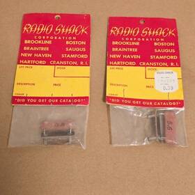 Radioshack 271-001 Rare 1960-61 Radio Shack Inch Lightning Bolt Logo Price Tag And Nos 2 Mica Capacitor